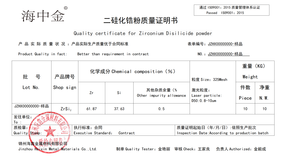 二硅化锆价格