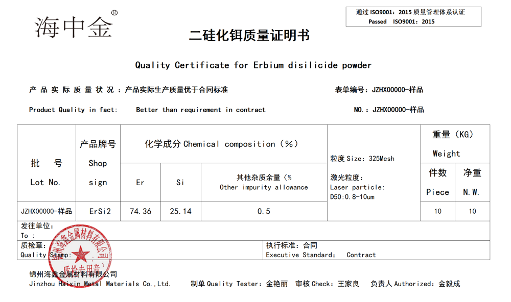 二硅化铒供应商